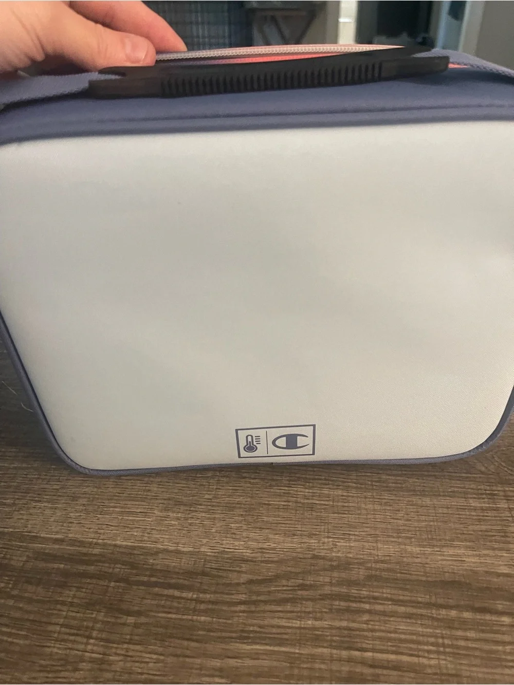 Champion Light Blue, Navy & Pink Insulated Lunch Tote